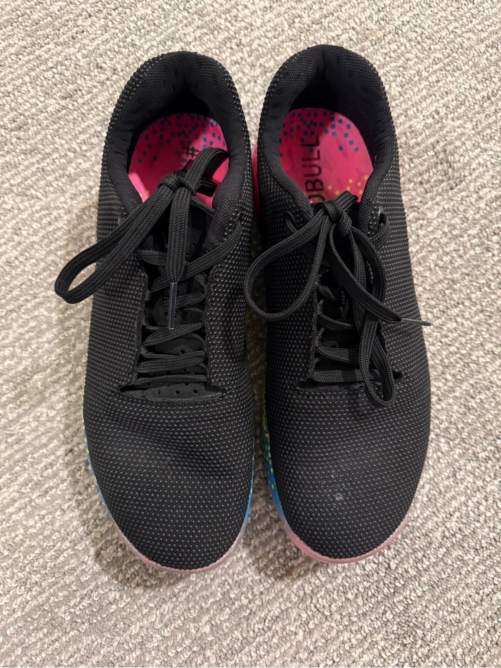 NOBULL Trainer Sneakers Black Knit Pixel Sole Cross Training Shoes Women’s 11